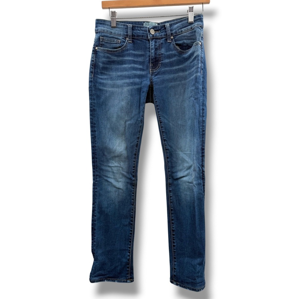 BKE Payton Straight Leg Jeans Womens 25 Dark Wash Blue Low Rise Stretch Denim